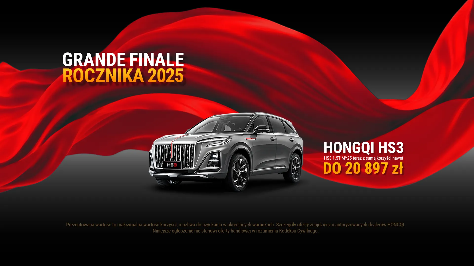Grande Finale rocznika 2025 - modele Hongqi HS3, HS5, H5, H9
